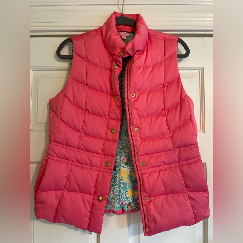 Hot Pink Lily Pulitzer Puffer Vest